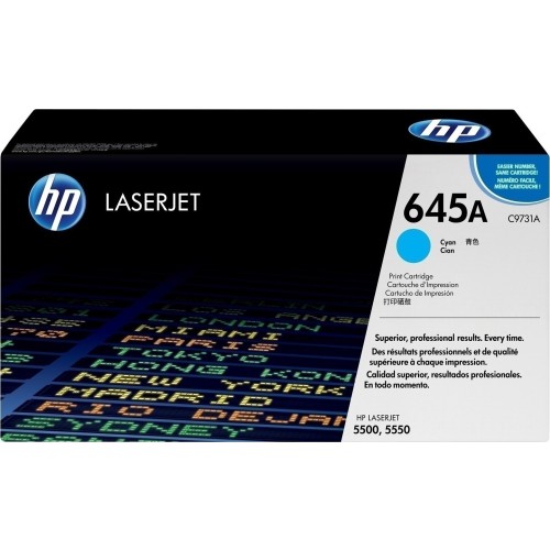 HP 645A Γνήσιο Toner Laser Εκτυπωτή Κυανό 12000 Σελίδων C9731A