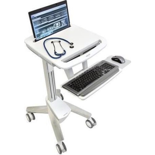 Ergotron StyleView Βάση Δαπέδου Οθόνης έως 17.3" με Ροδάκια Λευκή
