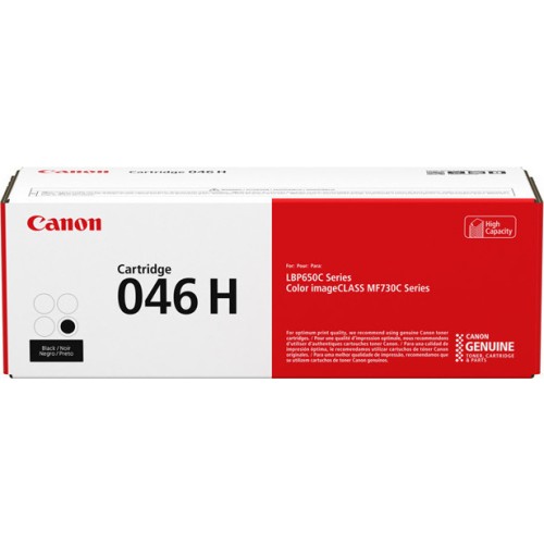 Canon 046H Γνήσιο Toner Laser Εκτυπωτή Μαύρο High Capacity 6300 Σελίδων 1254C002