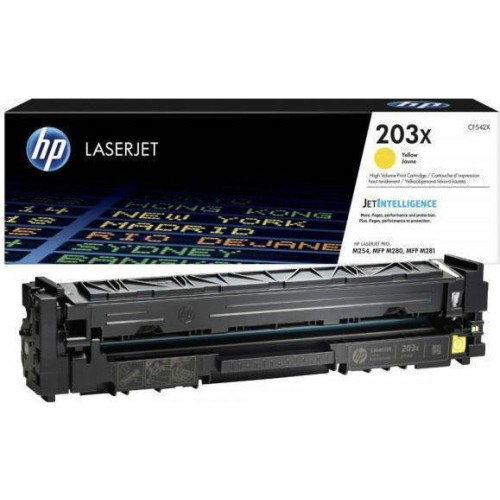 HP 203X Γνήσιο Toner Laser Εκτυπωτή Κίτρινο High Yield 2500 Σελίδων