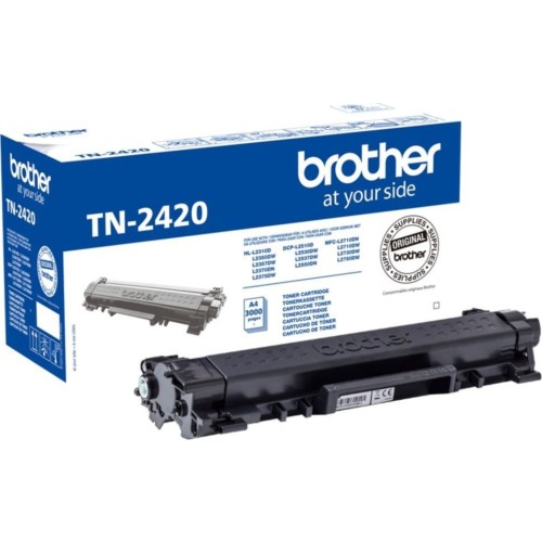 Brother TN-2420 Γνήσιο Toner Laser Εκτυπωτή Μαύρο High Capacity 3000 Σελίδων TN-2420