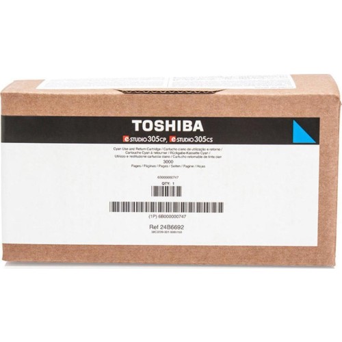 Toshiba T-305PC-R Γνήσιο Toner Laser Εκτυπωτή Κυανό Return Program 3000 Σελίδων 6B000000747