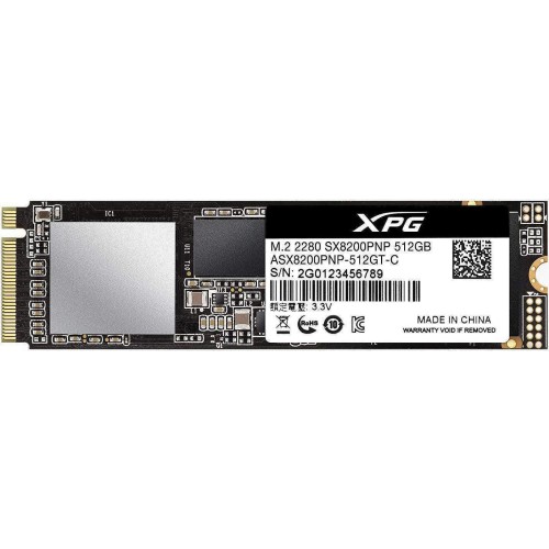 Adata XPG SX8200 Pro SSD 512GB τύπου M.2 με σύνδεση PCI Express 3.0 ASX8200PNP-512GT-C