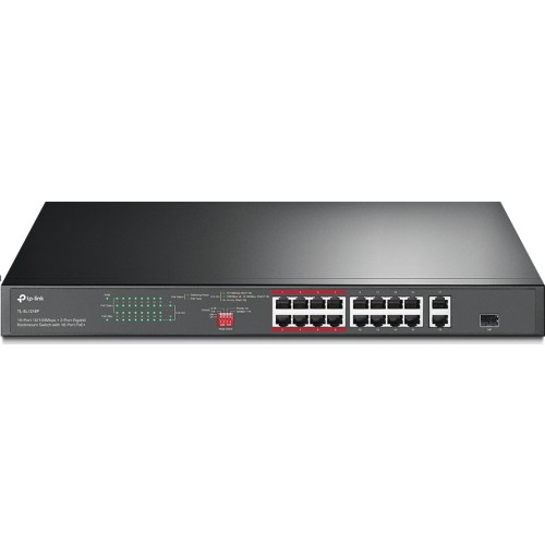 TP-LINK TL-SL1218P v1 Unmanaged L2 PoE Switch με 16 Θύρες Ethernet