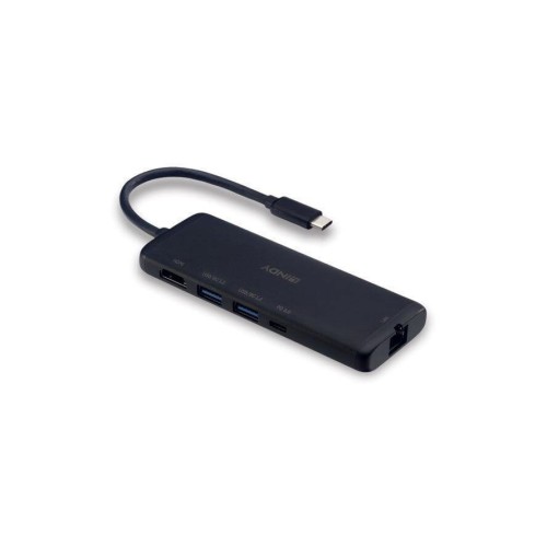Lindy USB-C Docking Station με HDMI 4K PD Ethernet Μαύρο (43358)