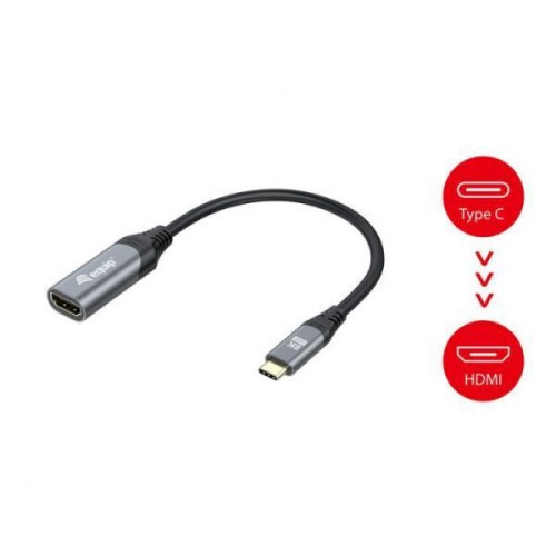 Equip Μετατροπέας USB-C male σε HDMI female Γκρι 1τμχ 133492