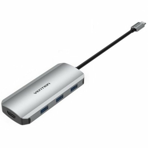 Vention USB-C Docking Station με 4K PD Ethernet Γκρι (TOJHB)