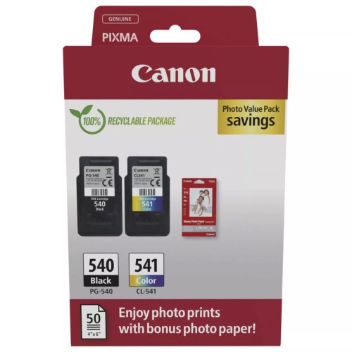 Canon PG-540 / CL-541 Γνήσιο Photo Value Pack με 2 Μελάνια Εκτυπωτή InkJet Μαύρο (5225B013)
