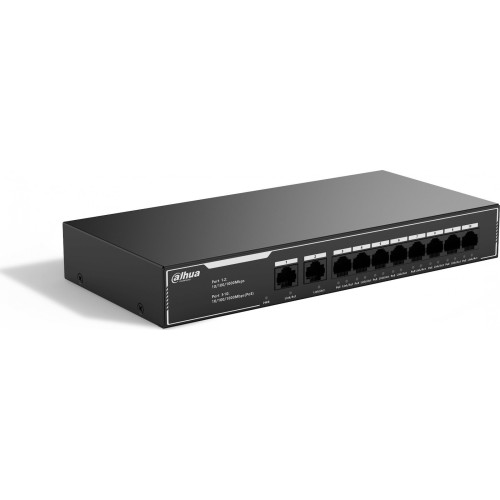 Dahua SG1010LP Unmanaged L2 PoE+ Switch με 10 Θύρες Gigabit (1Gbps) Ethernet