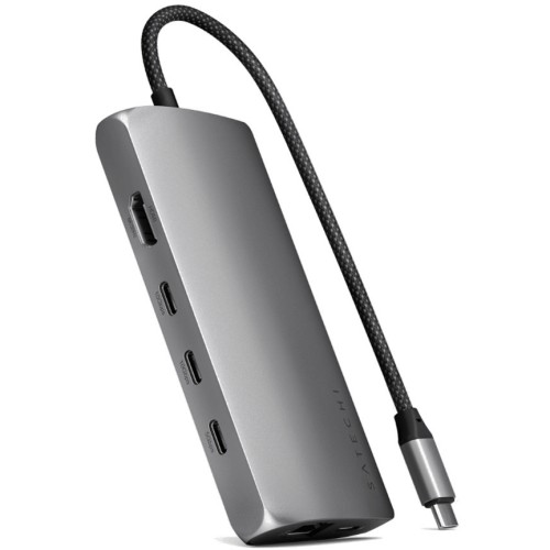 Satechi USB-C Docking Station με HDMI 4K PD Ethernet Γκρι (ST-P8KEM)