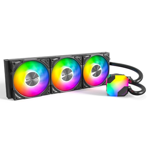 Montech HyperFlow Υδρόψυξη AIO CPU με 3 Ανεμιστήρες 120mm και ARGB Φωτισμό