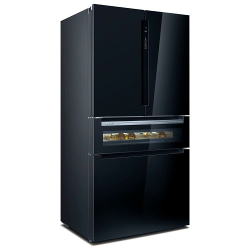 Siemens Ψυγείο Ντουλάπα 572lt Total NoFrost Υ183xΠ90.5xΒ73.6εκ. Μαύρο Iq700