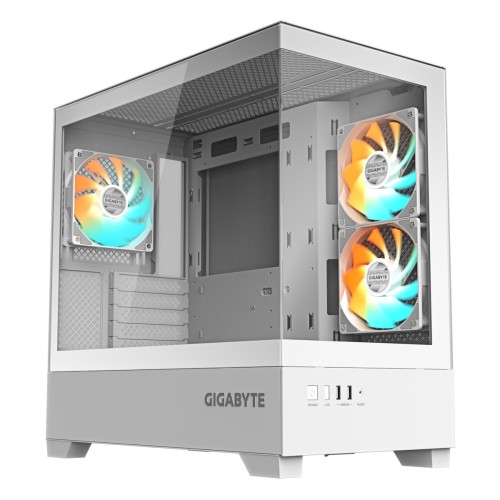 Gigabyte C201 Gaming Midi Tower Κουτί Υπολογιστή με Πλαϊνό Παράθυρο και RGB Φωτισμό Λευκό