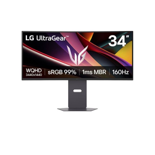 LG UltraGear Ultrawide VA HDR Curved Monitor 34" QHD 3440x1440 160Hz με Χρόνο Απόκρισης 5ms GTG