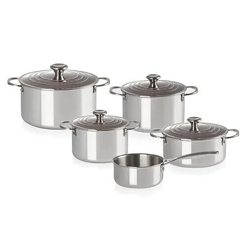 Le Creuset Σετ Μαγειρικά Σκεύη από Ανοξείδωτο Ατσάλι 9τμχ