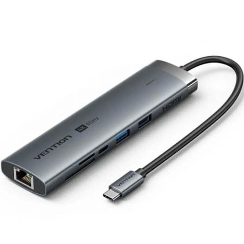 Vention USB-C Docking Station με 4K PD Ethernet Γκρι (TGVHB)