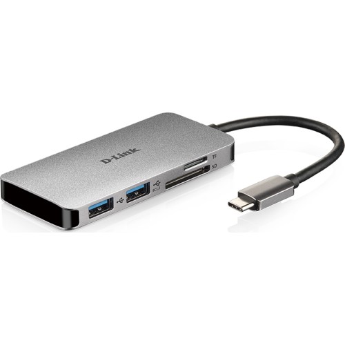 D-Link USB-C Docking Station με HDMI 4K PD Ασημί (DUB-M610)