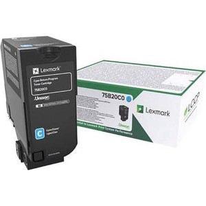 Lexmark 75B20C0 Γνήσιο Toner Laser Εκτυπωτή Κυανό Return Program 10000 Σελίδων