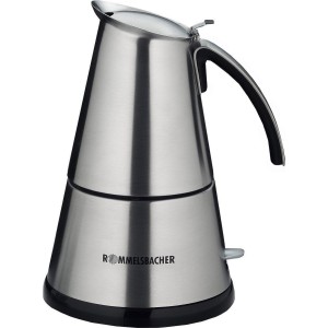 Rommelsbacher EKO 366/E Ηλεκτρικό Μπρίκι Espresso 6cups 365W Inox Ασημί