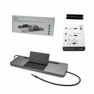 i-tec USB-C Docking Station με 4K PD Ethernet και συνδεση 3 Οθονών Γκρι (C31FLATDOCKPDPRO)