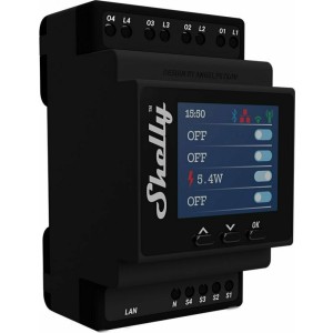Shelly Pro 4PM Ρελέ Ράγας 40A 4 Channel Smart Switch