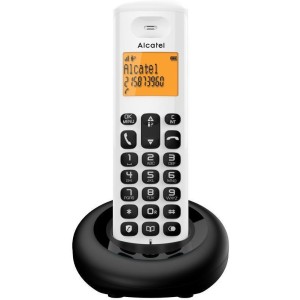 Alcatel E160 Ασύρματο Τηλέφωνο με Ελληνικό Μενού Λευκό