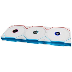 Lian Li UNI FAN TL-LCD Wireless Case Fan 120mm (1900rpm / 54.3cfm) με ARGB Φωτισμό 3τμχ Λευκό