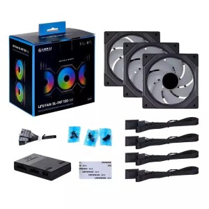Lian Li UNI Fan SL-Infinity Reverse Blade Case Fan 120mm (2100rpm / 63.6cfm) με RGB Φωτισμό και Σύνδεση 3-Pin / 4-Pin PWM 3τμχ
