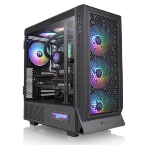 Thermaltake Ceres 500 TG Gaming Midi Tower Κουτί Υπολογιστή με Πλαϊνό Παράθυρο και RGB Φωτισμό Μαύρο