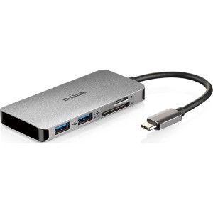 D-Link USB-C Docking Station με HDMI 4K PD Ασημί (DUB-M610)