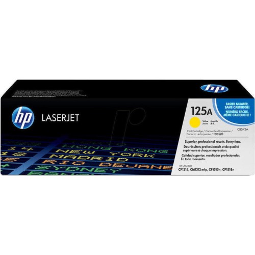 HP 125A Γνήσιο Toner Laser Εκτυπωτή Κίτρινο 1400 Σελίδων (CB542A)