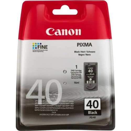 Canon PG-40 Γνήσιο Μελάνι Εκτυπωτή InkJet Μαύρο (0615B001)