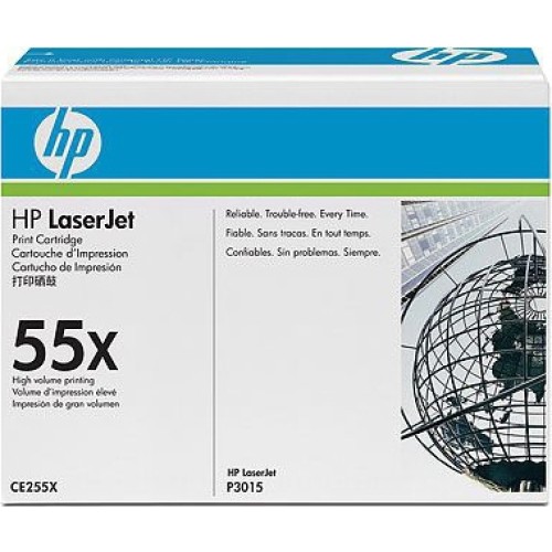 HP 55X Γνήσιο Toner Laser Εκτυπωτή Μαύρο High Capacity 12500 Σελίδων (CE255XC)