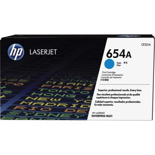 HP 654A Γνήσιο Toner Laser Εκτυπωτή Κυανό 15000 Σελίδων CF331A
