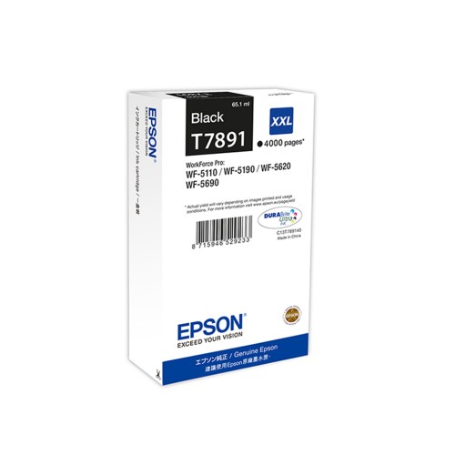 Epson T7891XXL Γνήσιο Μελάνι Εκτυπωτή InkJet Μαύρο (C13T789140)