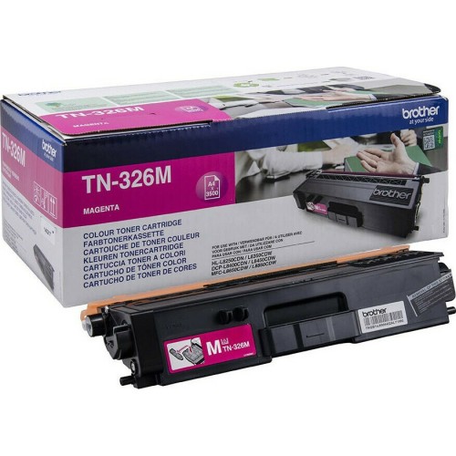 Brother TN-326M Γνήσιο Toner Laser Εκτυπωτή Ματζέντα High Capacity 3500 Σελίδων TN-326M