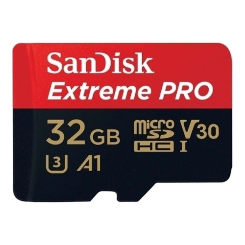 Sandisk Extreme Pro microSDHC 32GB U3 V30 A1 UHS-I 100MB/s με αντάπτορα
