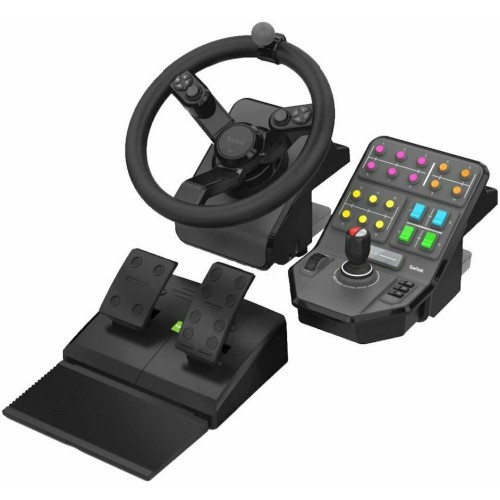Logitech G Saitek Farm Sim Controller Bundle Τιμονιέρα με Μοχλό Ταχυτήτων και Πετάλια για PC με 900° Περιστροφής