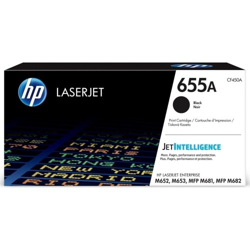 HP 655A Γνήσιο Toner Laser Εκτυπωτή Μαύρο 12500 Σελίδων (CF450A)