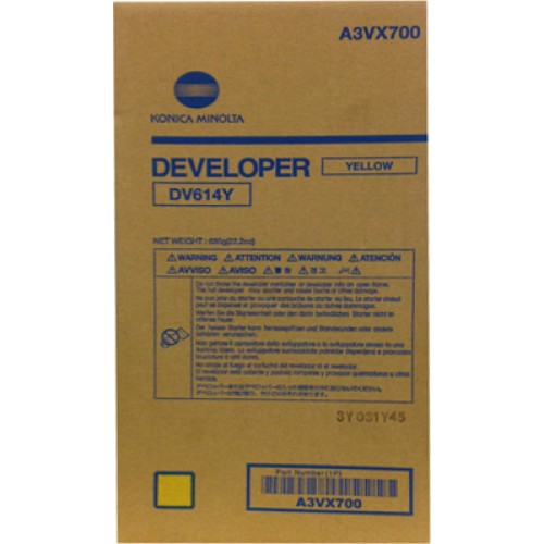 Konica Minolta DV-614Y Γνήσιο Developer Unit Laser Εκτυπωτή Κίτρινο 120000 Σελίδων A3VX700