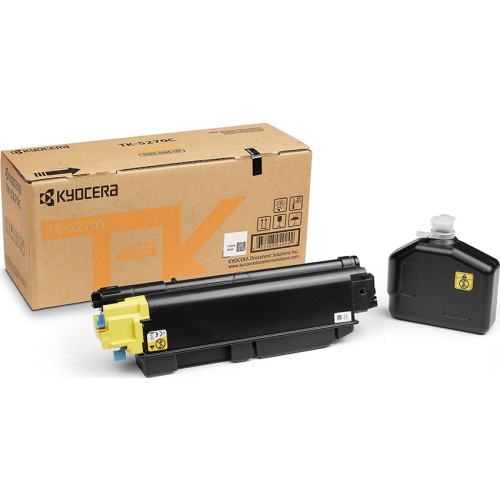 Kyocera TK-5270Y Γνήσιο Toner Laser Εκτυπωτή Κίτρινο 6000 Σελίδων 1T02TVANL0