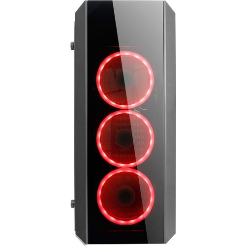 Chieftec Scorpion II Midi Tower Κουτί Υπολογιστή με Πλαϊνό Παράθυρο και RGB Φωτισμό Μαύρο