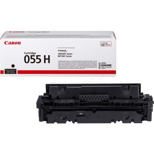 Canon 055H Γνήσιο Toner Laser Εκτυπωτή Μαύρο High Capacity 7600 Σελίδων 3020C002
