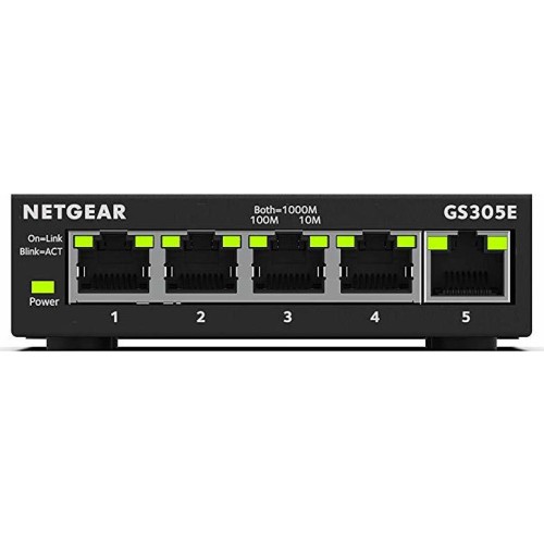 NetGear GS305E Managed L2 Switch με 5 Θύρες Gigabit (1Gbps) Ethernet
