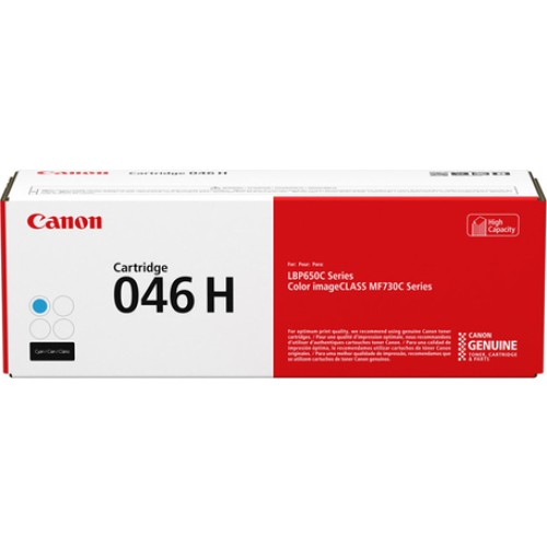 Canon 046H Γνήσιο Toner Laser Εκτυπωτή Κυανό High Capacity 1253C004