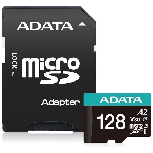 Adata Premier Pro SDXC 128GB U3 V30 A2 UHS-I με αντάπτορα