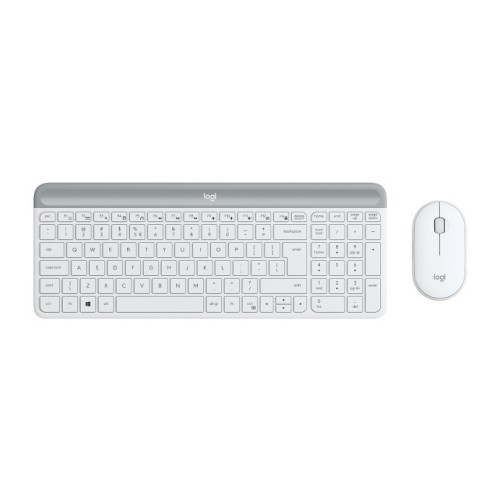 Logitech MK470 Ασύρματο Σετ Πληκτρολόγιο & Ποντίκι Αγγλικό US Λευκό