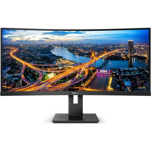Philips B-Line 346B1C Ultrawide VA Curved Monitor 34" QHD 3440x1440 με Χρόνο Απόκρισης 5ms GTG