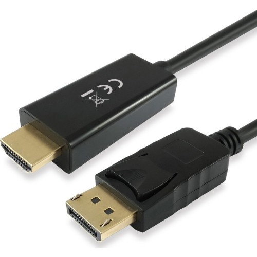 Equip Cable DisplayPort male - HDMI male 2m Μαύρο (119390)