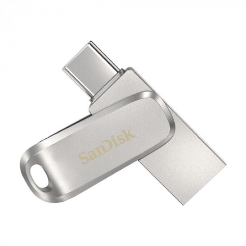Sandisk Ultra Dual Drive Luxe 256GB USB 3.1 Stick με σύνδεση USB-C & USB-A Ασημί